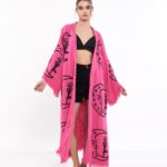 Moon Woman Pink Kimono