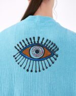 Orange Eye Baby Blue Mini Kimono