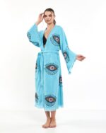 Orange Eye Baby Blue Tall Kimono