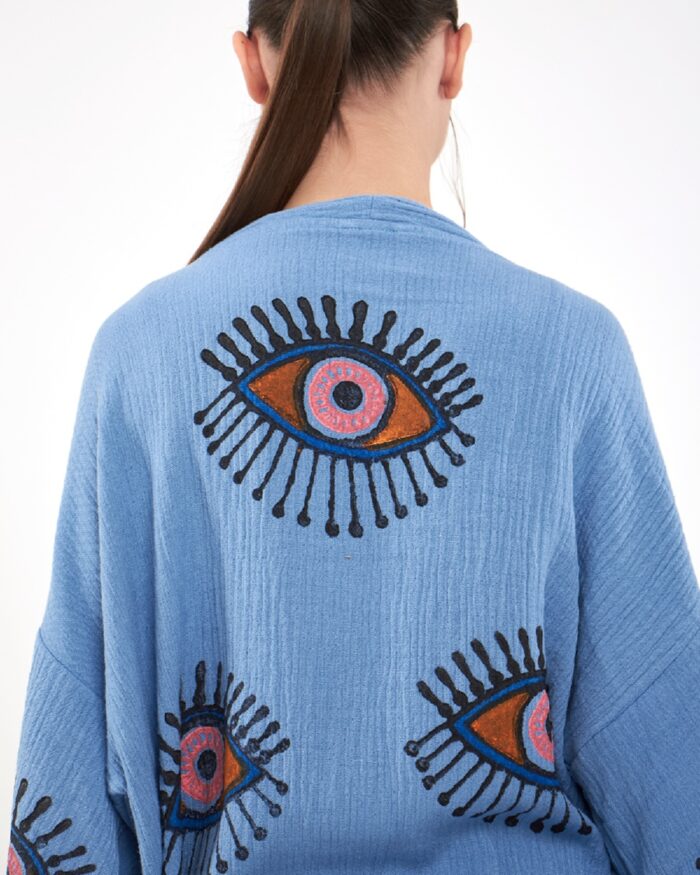 Orange Eye Blue Kimono Orange Eye Blue Kimono