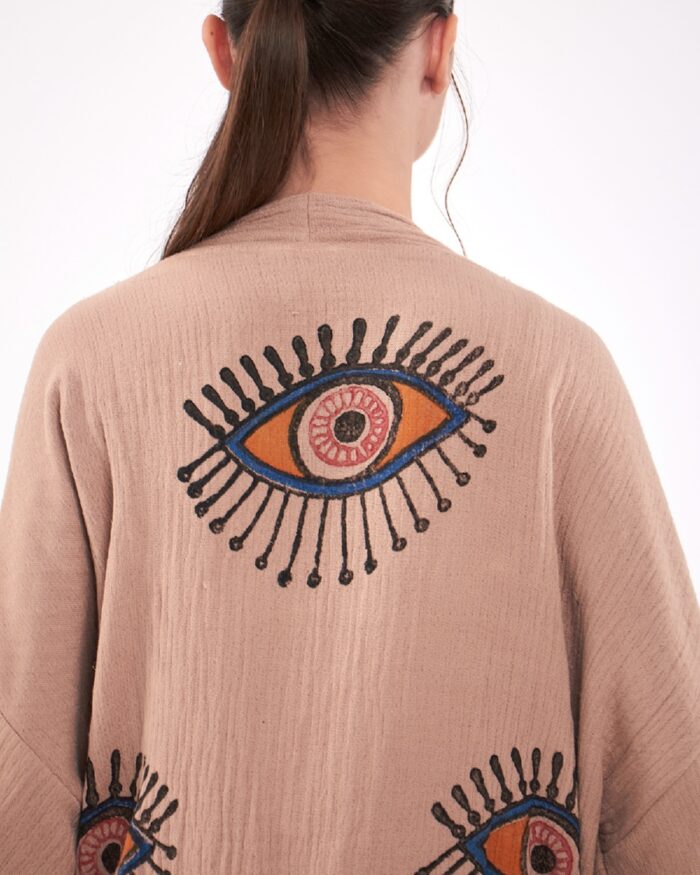 Orange Eye Rose Dried Kimono Orange Eye Rose Dried Kimono