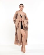 Orange Eye Rose Dried Kimono