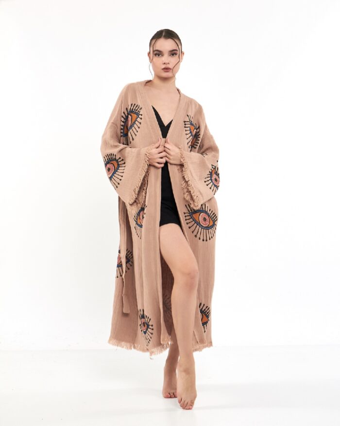 Orange Eye Rose Dried Kimono Orange Eye Rose Dried Kimono