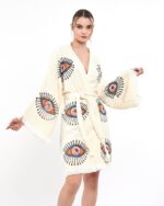 Orange Eye Short Kimono
