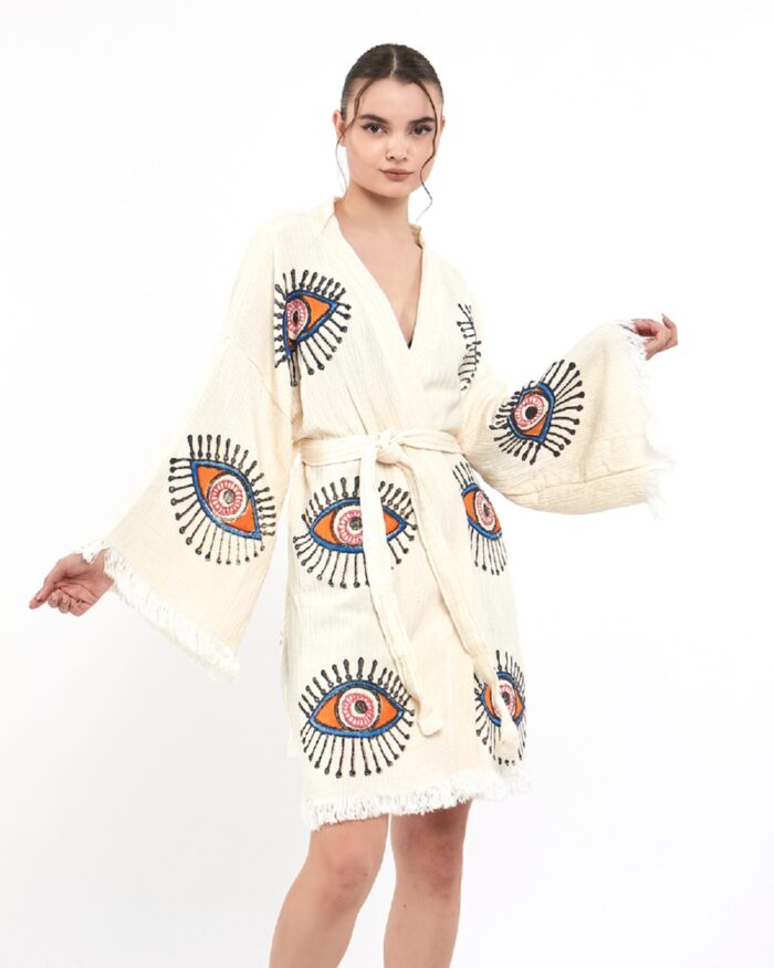 Orange Eye Short Kimono Orange Eye Short Kimono