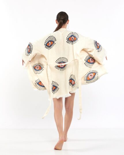Orange Eye Kısa Kimono