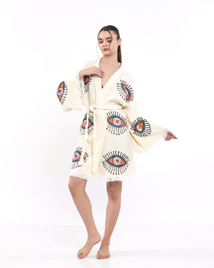 Orange Eye Short Kimono Orange Eye Short Kimono