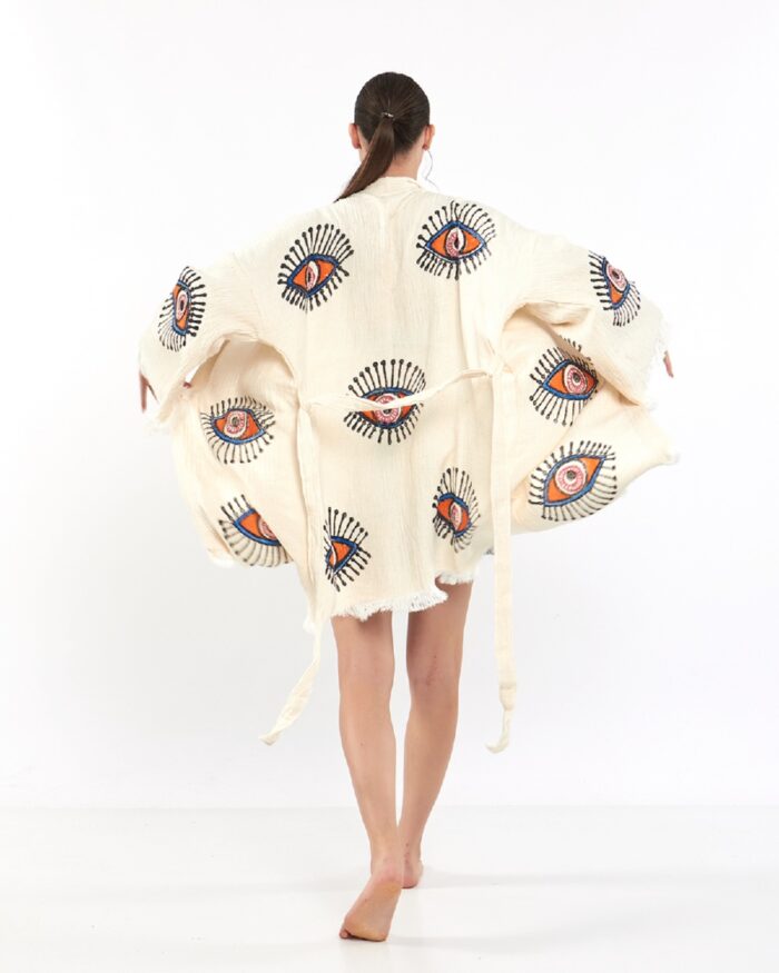 Orange Eye Short Kimono Orange Eye Short Kimono