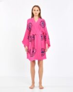 Orange Eye Short Pink Kimono