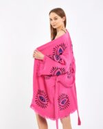 Orange Eye Short Pink Kimono