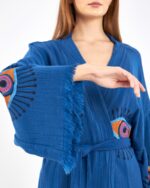 Orange Eye Parliament Blue Kimono