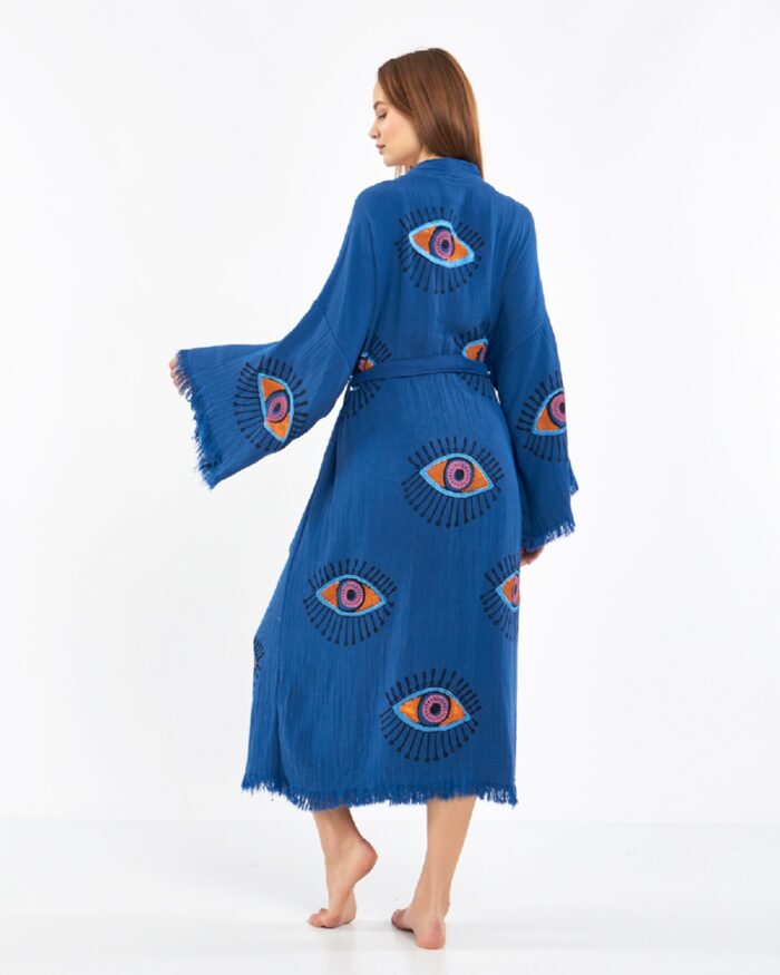 Orange Eye Parliament Blue Kimono