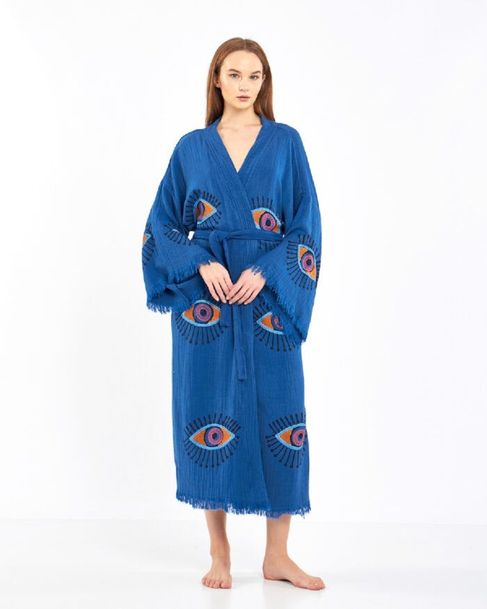 Orange Eye Parliament Blue Kimono