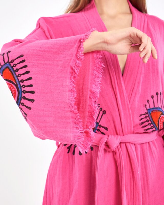 Orange Eye Pembe Kimono