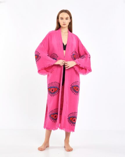 Orange Eye Pembe Kimono