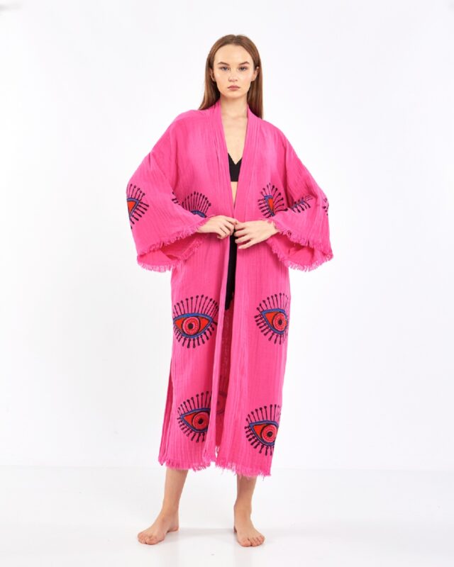 Orange Eye Pembe Kimono