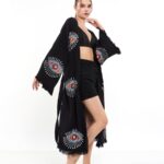 Orange Eye Black Kimono