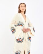 Orange Eye Langer Kimono