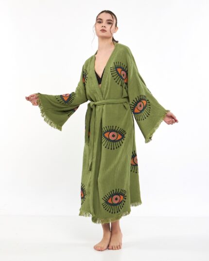Orange Eye Yeşil Kimono