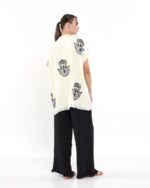 Talisman Schwarze Hose Musselinweste