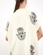 Talisman Schwarze Hose Musselinweste