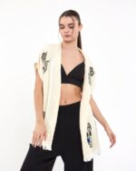 Talisman Schwarze Hose Musselinweste