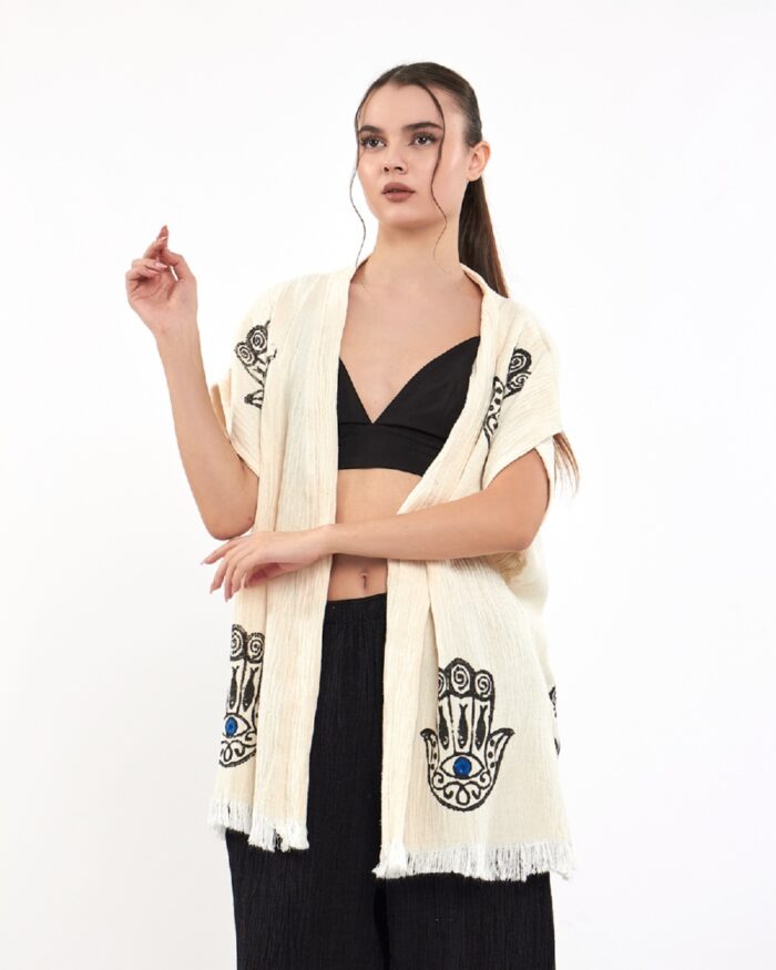 Talisman Schwarze Hose Musselinweste Talisman Schwarze Hose Musselinweste