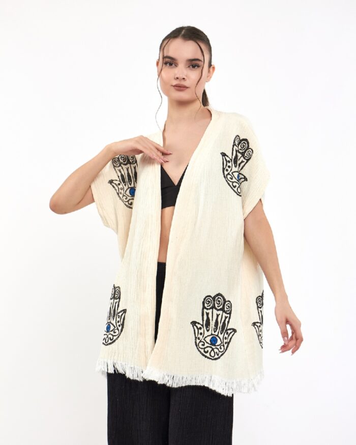 Talisman Schwarze Hose Musselinweste Talisman Schwarze Hose Musselinweste