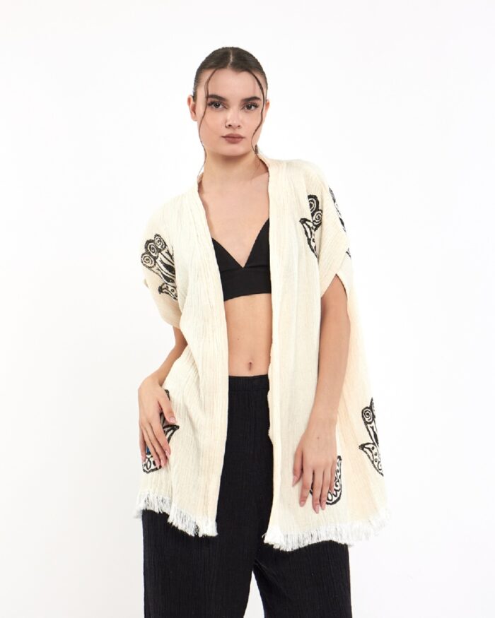 Talisman Schwarze Hose Musselinweste Talisman Schwarze Hose Musselinweste