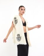 Talisman Schwarze Hose Musselinweste