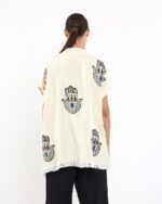 Talisman Schwarze Hose Musselinweste