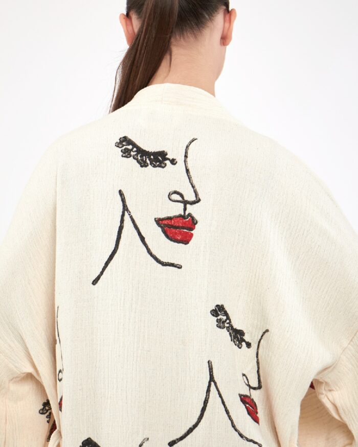 Woman Face Tall Kimono Woman Face Tall Kimono