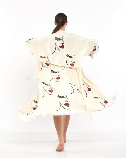 Woman Face Tall Kimono