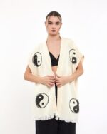 بنطلون يين يانغ بنطلون أسود سترة موسلين