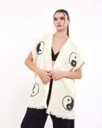 بنطلون يين يانغ بنطلون أسود سترة موسلين