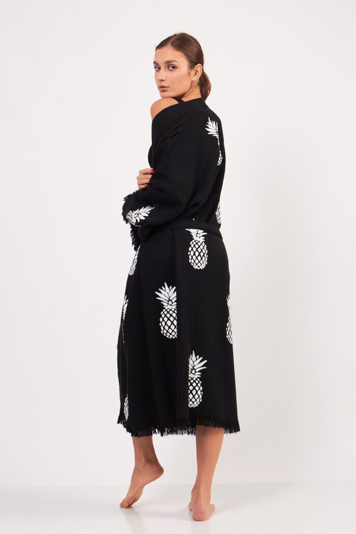 ananas-desenli-tas-baskili-pamuklu-kimono-siyah-9 Ananas Desenli TaŠBaskılı Pamuklu Kimono Siyah - Image 3