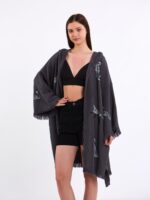 ⁦Leopard Antrasit Kimono⁩ - الصورة ⁦11⁩