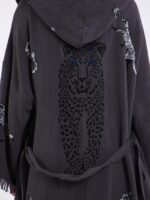 ⁦Leopard Antrasit Kimono⁩ - الصورة ⁦12⁩