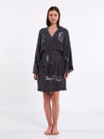 ⁦Leopard Antrasit Kimono⁩ - الصورة ⁦3⁩