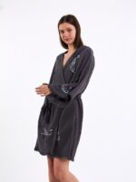 ⁦Leopard Antrasit Kimono⁩ - الصورة ⁦6⁩