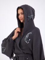 ⁦Leopard Antrasit Kimono⁩ - الصورة ⁦8⁩